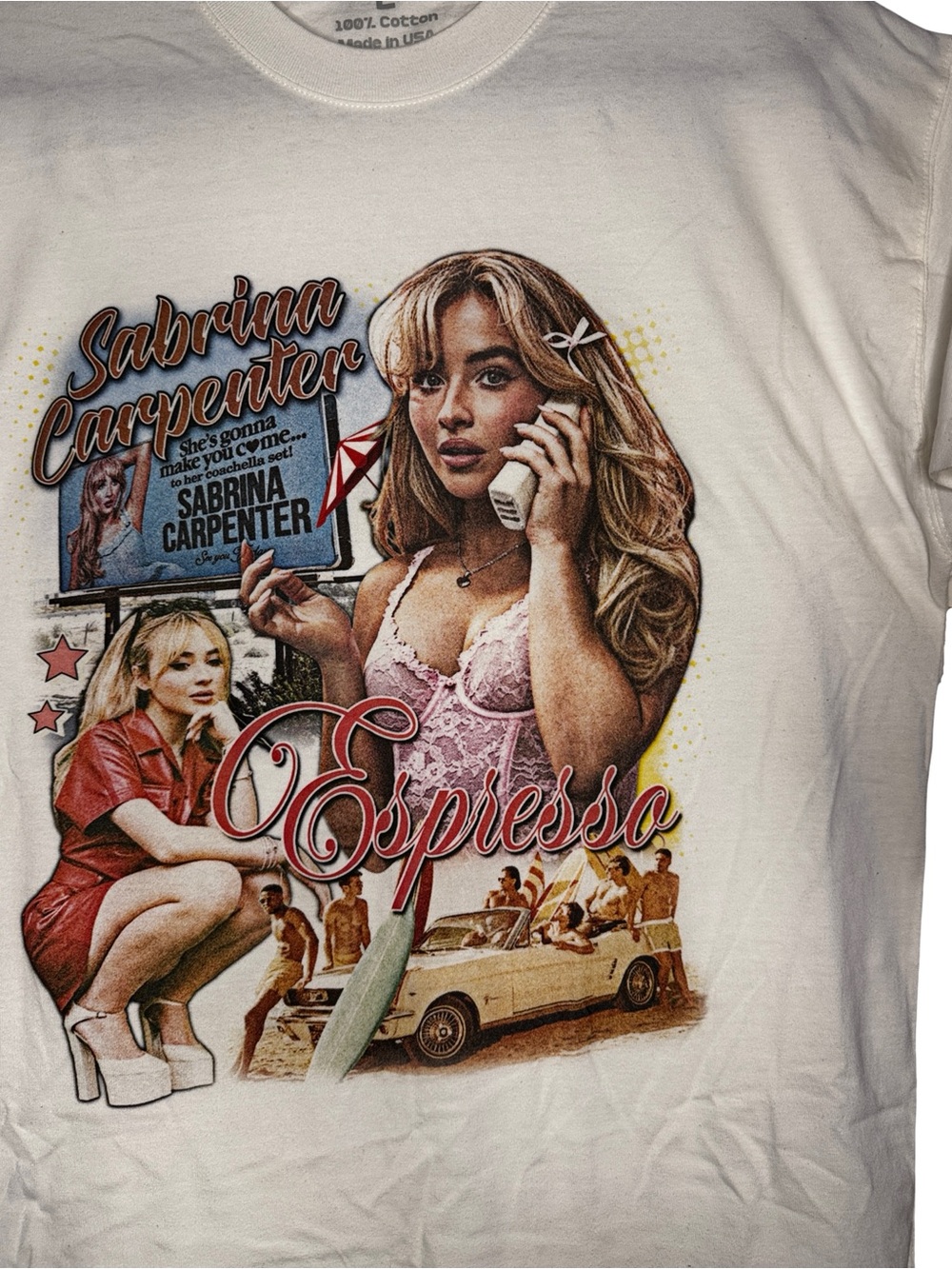 Sabrina Carpenter - “Espresso” single promo T-shirt (L)